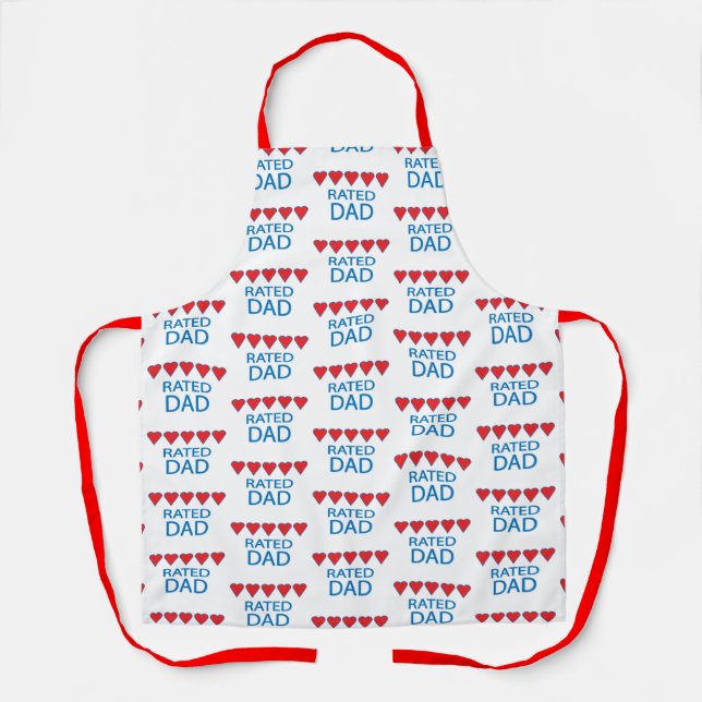 Five Heart Dad Apron (Front)