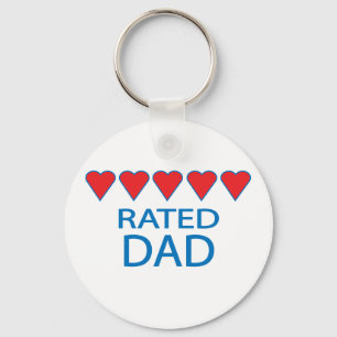 Five Heart Dad Key Ring