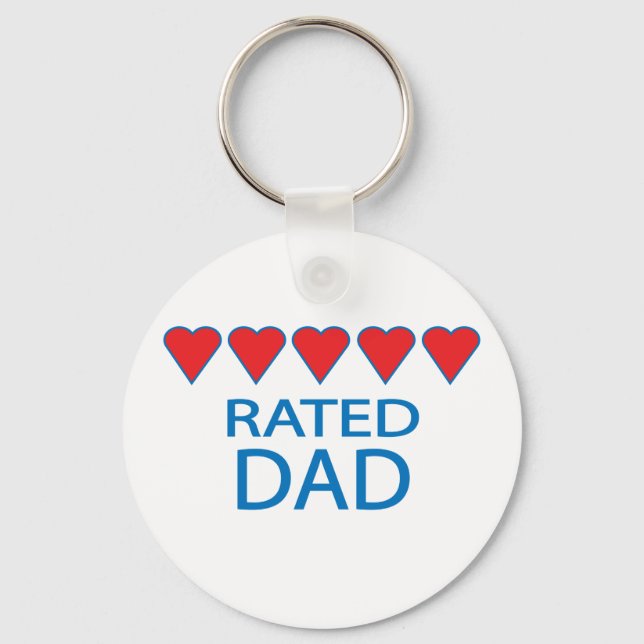 Five Heart Dad Key Ring (Front)