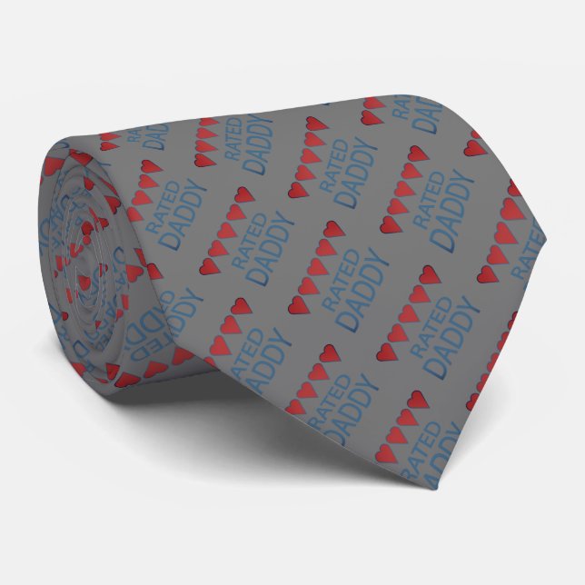 Five Heart Daddy Tie (Rolled)