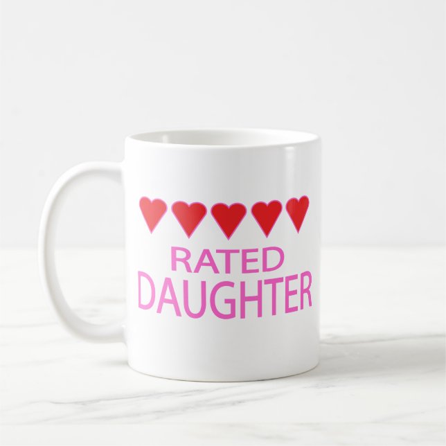 Five Heart Daughter Coffee Mug (Left)