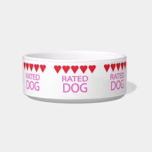 Five Heart Dog Bowl