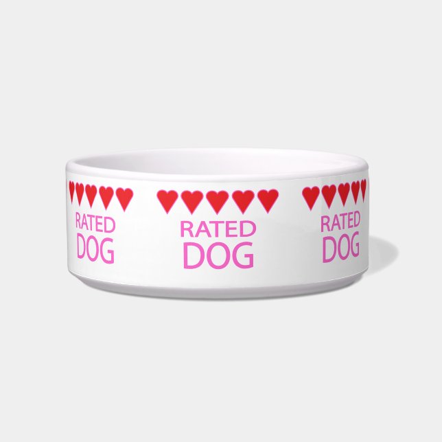 Five Heart Dog Bowl (Front)