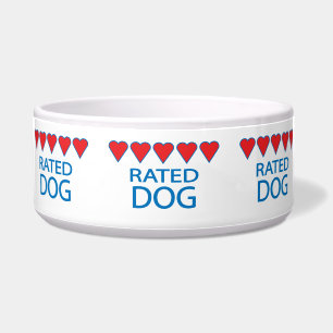 Five Heart Dog Bowl
