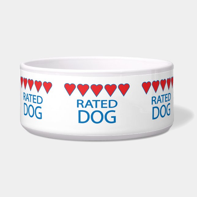 Five Heart Dog Bowl (Front)