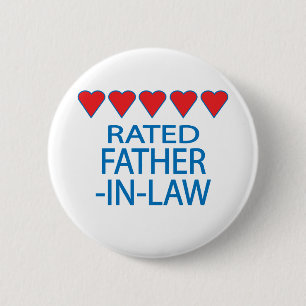 Five Heart Father-In-Law 6 Cm Round Badge