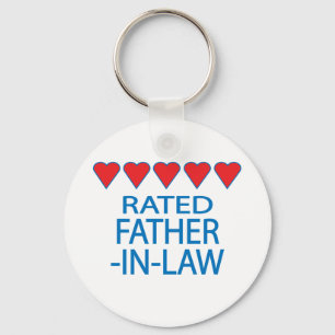 Five Heart Father-In-Law Key Ring
