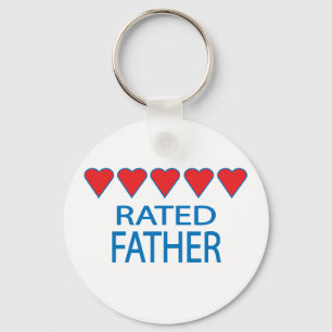Five Heart Father Key Ring