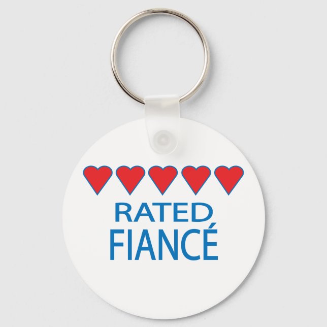 Five Heart Fiancé Key Ring (Front)