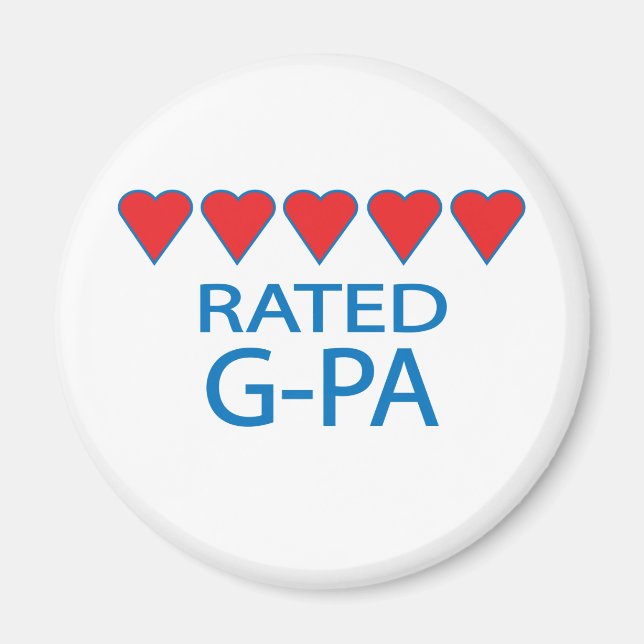 Five Heart G-Pa Magnet (Front)