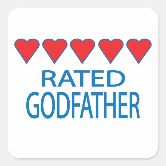 Five Heart Godfather Square Sticker (Front)