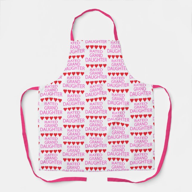 Five Heart Granddaughter Apron (Front)