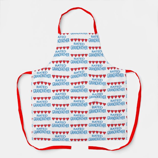 Five Heart Grandfather Apron (Front)