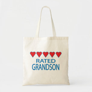 Five Heart Grandson Tote Bag