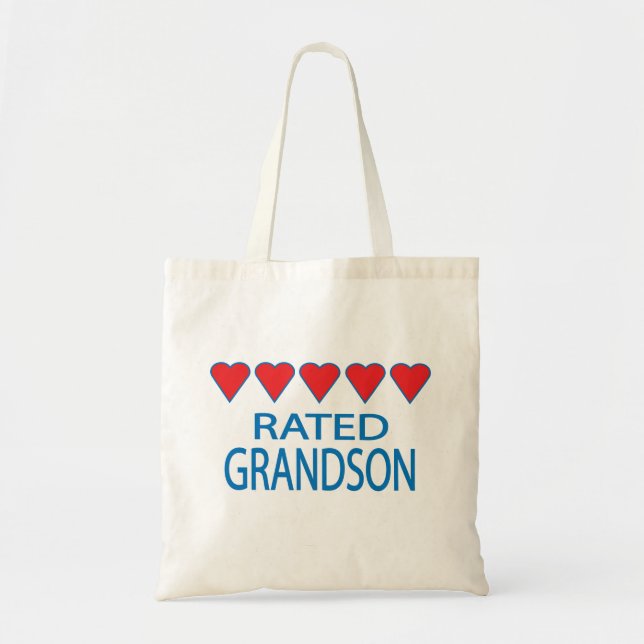 Five Heart Grandson Tote Bag (Front)