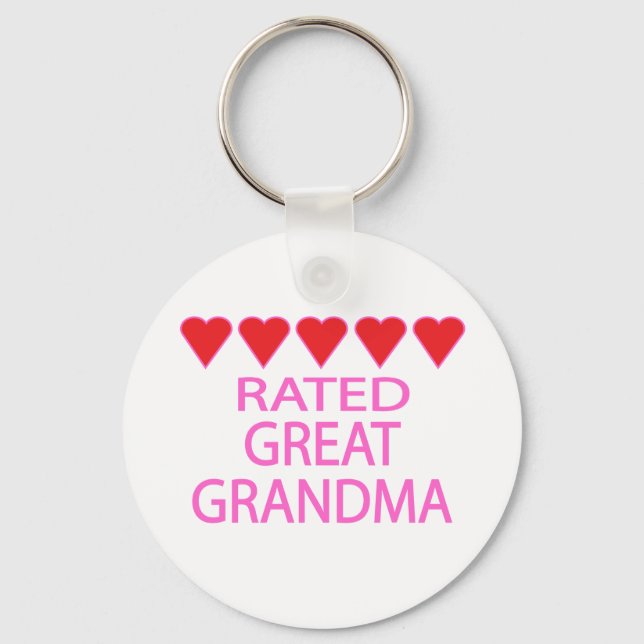 Five Heart Great Grandma Key Ring (Front)