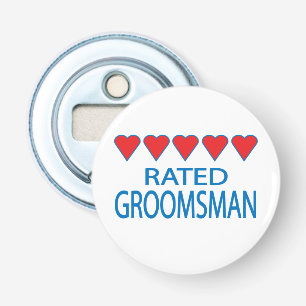 Five Heart Groomsman Bottle Opener