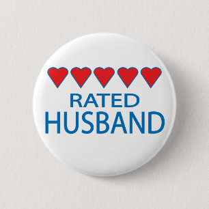 Five Heart Husband 6 Cm Round Badge
