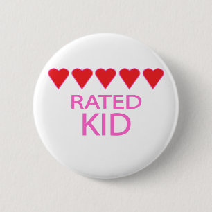 Five Heart Kid 6 Cm Round Badge