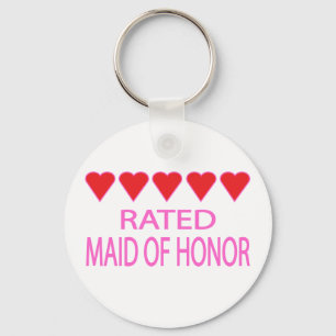 Five Heart Maid of Honour Key Ring