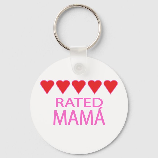 Five Heart Mamá Key Ring (Front)
