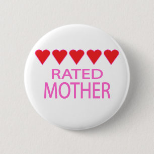 Five Heart Mother 6 Cm Round Badge
