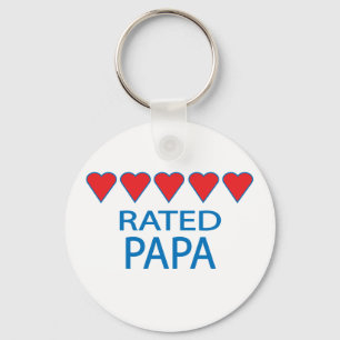 Five Heart Papa Key Ring