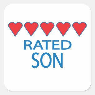 Five Heart Son Square Sticker