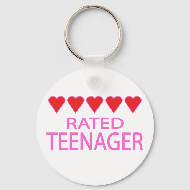 Five Heart Teenager Key Ring (Front)