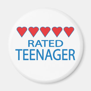 Five Heart Teenager Magnet