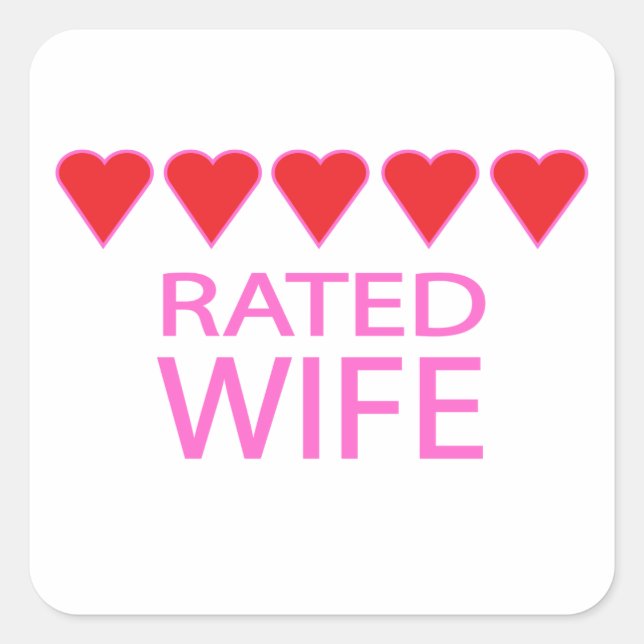 Five Heart Wife Square Sticker (Front)