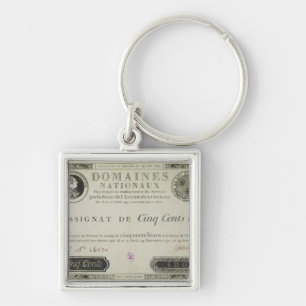 Five hundred livres banknote, 19th June 1791 Key Ring