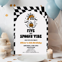 Five Is A Spooky Vibe Halloween 5th Birthday Party