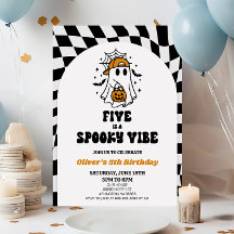 Five Is A Spooky Vibe Halloween 5th Birthday Party