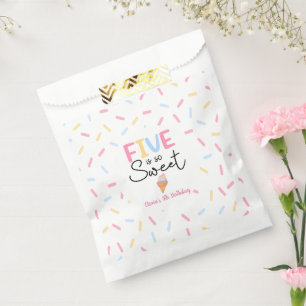 Five Is So Sweet Ice Cream 5th Birthday Party Favour Bags