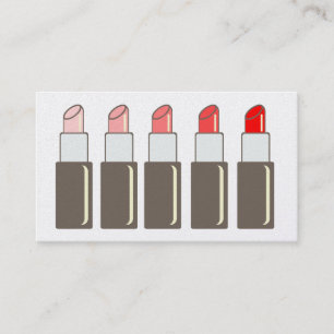 Five Lipsticks Makeup Artist Business Card