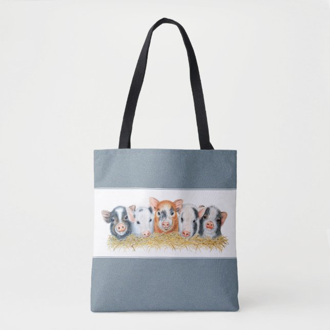 Five Little Pigs Tote Bag (Front)