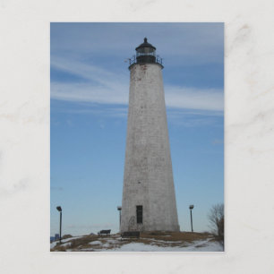Five Mile Point Lighhouse New Haven CT Harbour Postcard