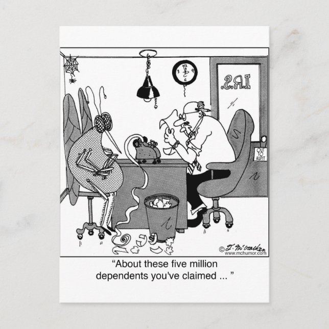 Five Million Dependants? Postcard (Front)