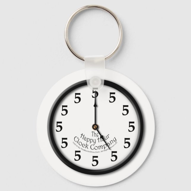 FIVE O'CLOCK CLOCK KEY RING (Front)