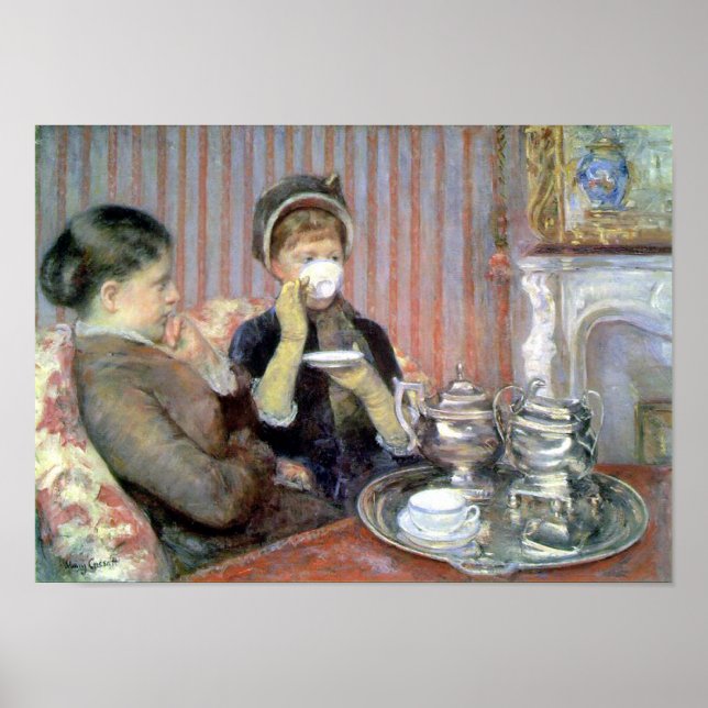 Five O'Clock Tea Mary Cassatt Fine Art Poster (Front)