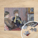 Five O'Clock Tea | Mary Cassatt Jigsaw Puzzle<br><div class="desc">Five O'Clock Tea (1880) by American impressionist artist Mary Cassatt. The original fine art piece is an oil on canvas. The painting shows two women seated in a formal drawing room for tea.

Use the design tools to add custom text or personalise the image.</div>