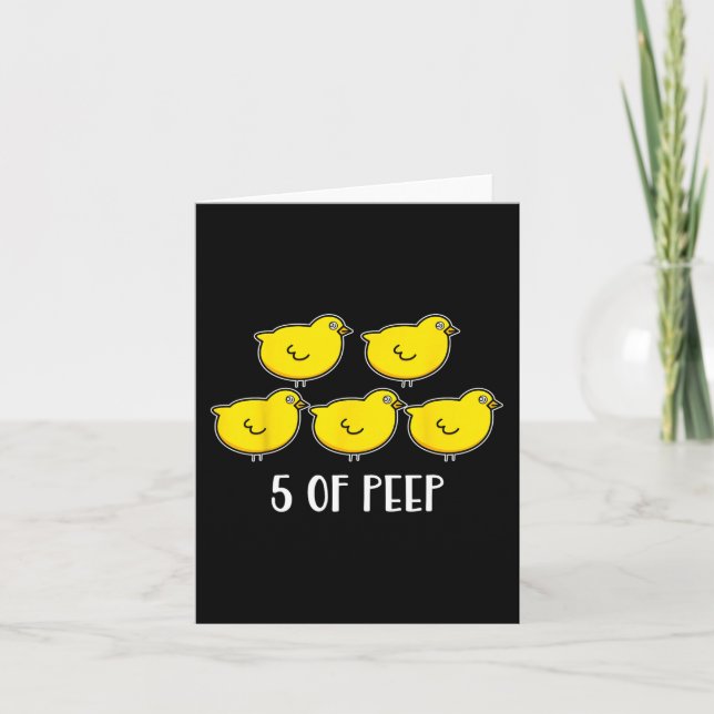 Five Of Peep Fun Respiratory Therapist Therapy Ven Card (Front)