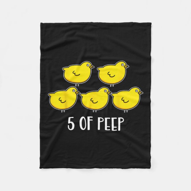 Five Of Peep Fun Respiratory Therapist Therapy Ven Fleece Blanket (Front)