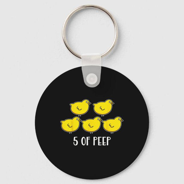 Five Of Peep Fun Respiratory Therapist Therapy Ven Key Ring (Front)