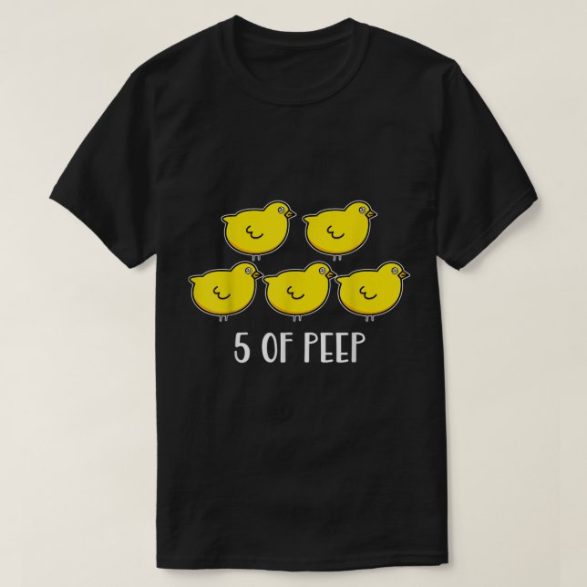 Five Of PEEP Funny Respiratory Therapist Therapy V T-Shirt (Design Front)