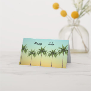 Five Palm Trees in a Row, beach life Busine Loyalty Card