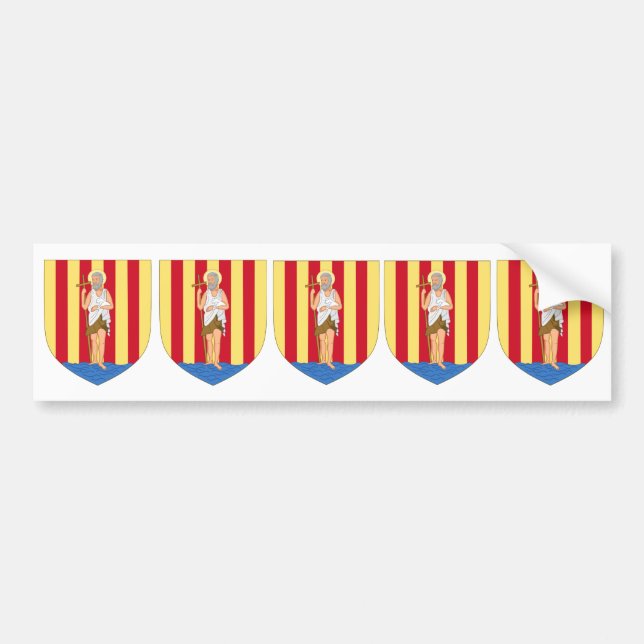FIVE Perpignan Coat of Arms Bumper Sticker (Front)