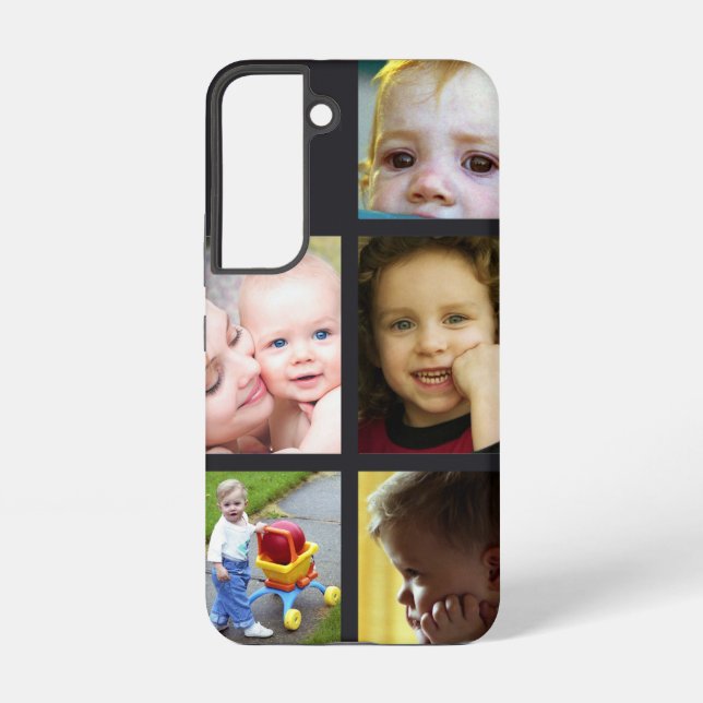 Five Personal Photos personalise Samsung Galaxy S22 Case (Back)