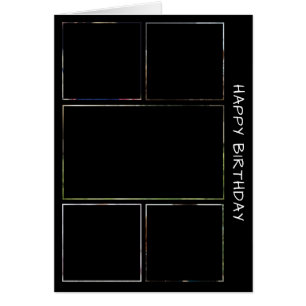 Five Photo Birthday Collage Birthday Card